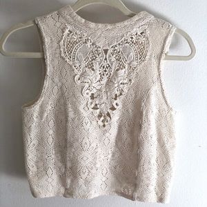 Free people lace crop top